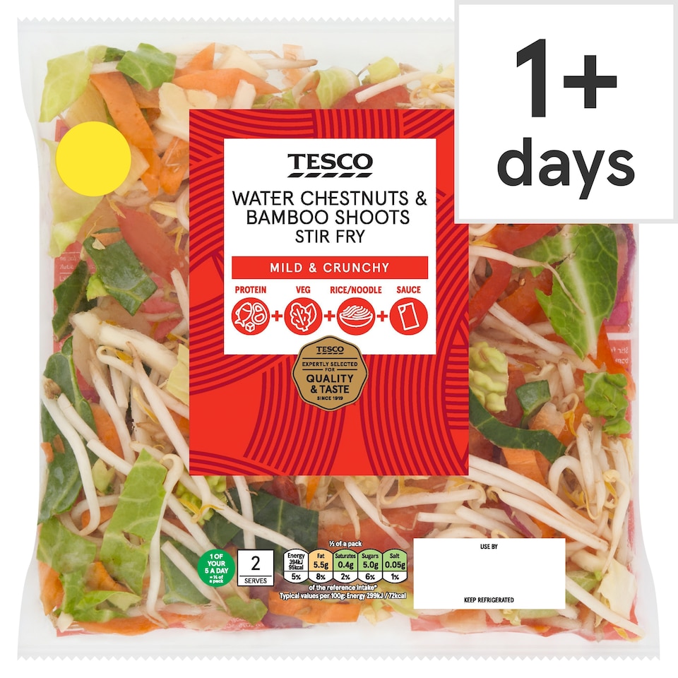 Tesco Water Chestnuts & Bamboo Shoots Stir Fry 320g