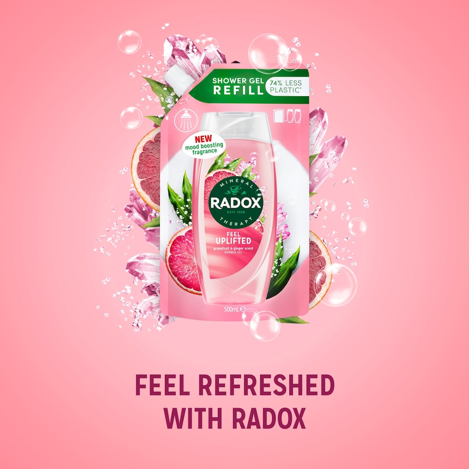image 1 of Radox Grapefruit Feel Uplifted Shower Gel Refill 500ml