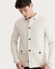image 1 of F&F Knitted Patch Pocket Relaxed Fit Button Up Cardigan in Ecru