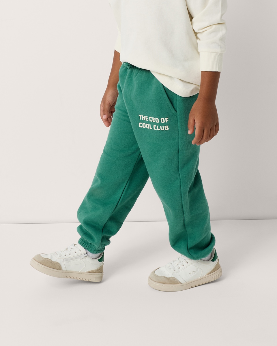 image 1 of F&F Boys 3-Pack Cotton Rich Cuffed Joggers in Green
