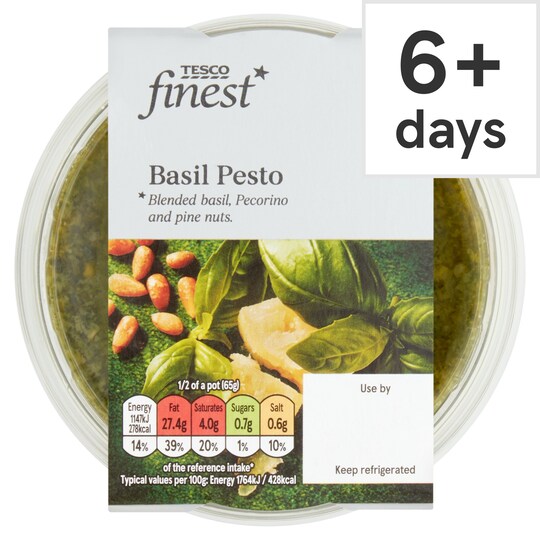 Tesco Finest Pesto & Basil Sauce 130G Tesco Groceries