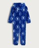 image 2 of Chelsea FC Fleece Hooded Onesie in Blue