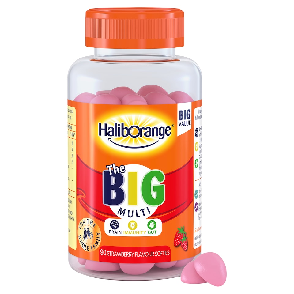 image 1 of Haliborange The Big Multi Softies - Strawberry Flavour 90s