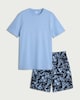 image 4 of F&F Pure Cotton Tropical Print Short Pyjama Set in Navy