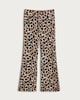 image 4 of F&F Girls Cotton Rich Leopard Print Flared Leggings in Multi Brown