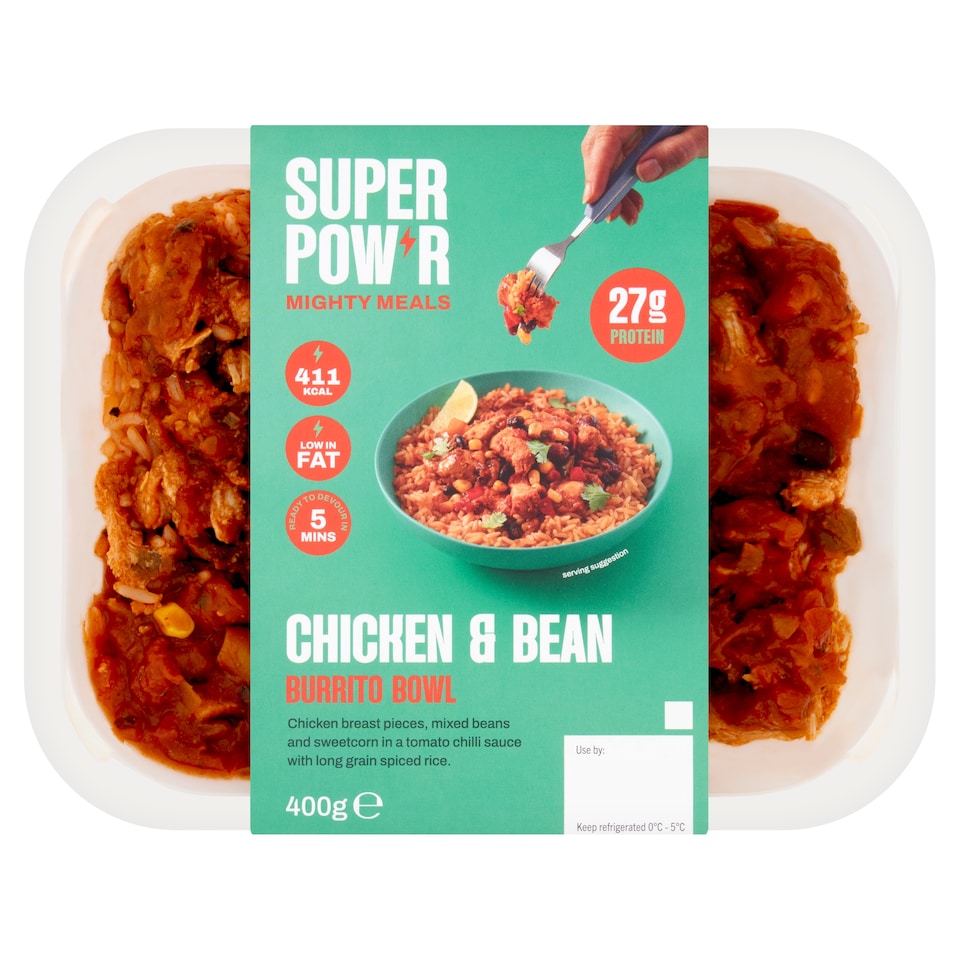 Super Pow'r Chicken & Bean Burrito Bowl 400g
