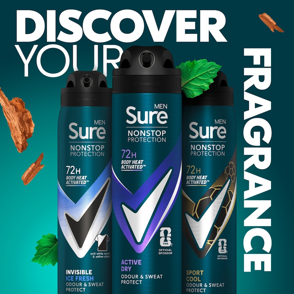 image 1 of Sure Men Active Dry 48h Antiperspirant Deodorant 150ml