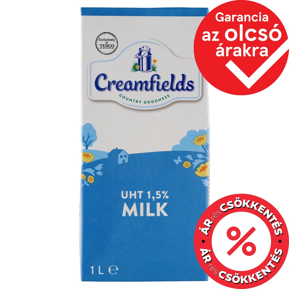 Creamfields UHT zsírszegény tej 1,5% 1 l