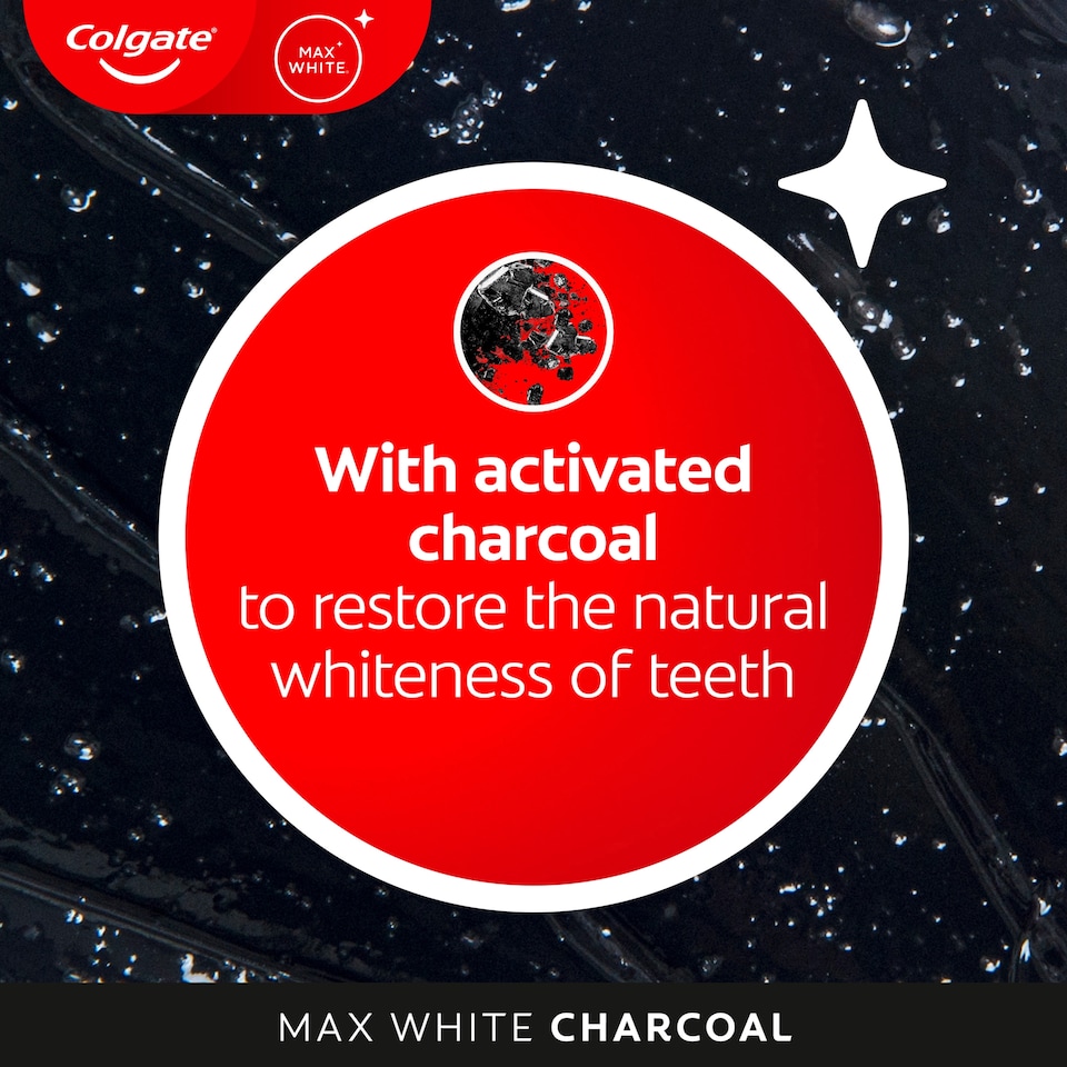 image 1 of Colgate Max White Activated Charcoal Whitening Toothpaste 75ml
