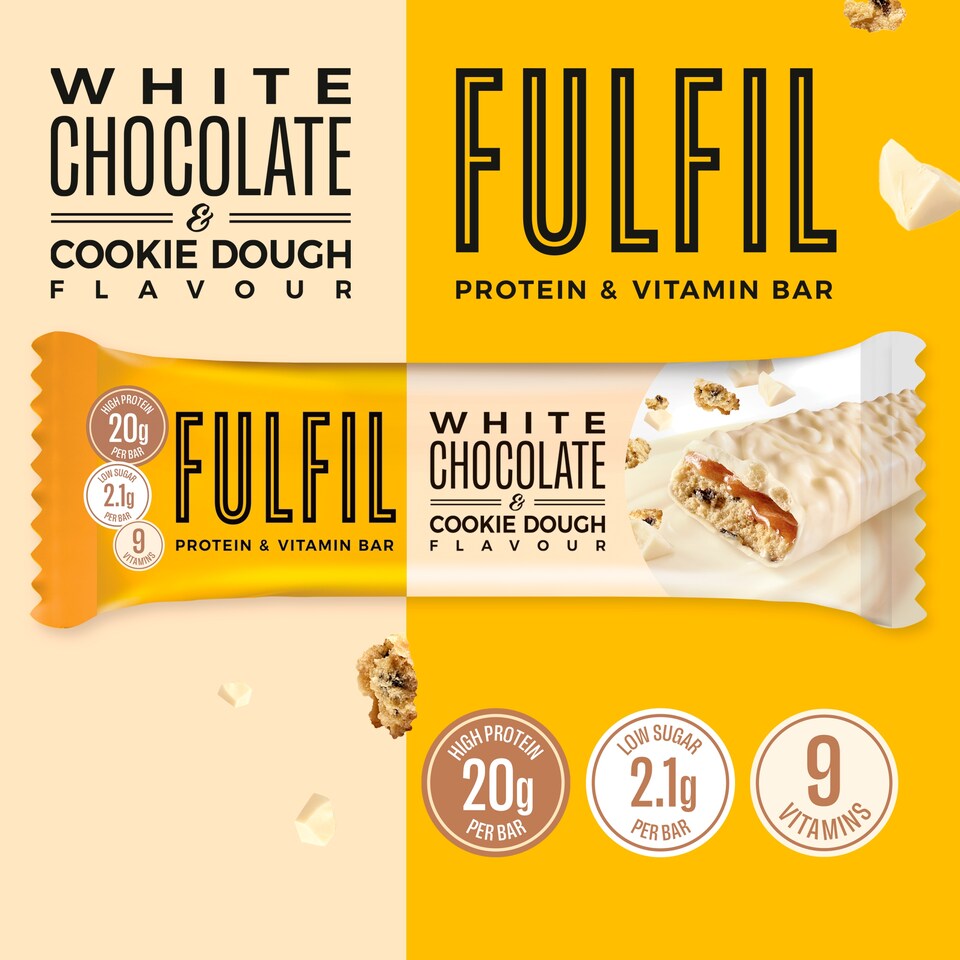image 1 of Fulfil White Chocolate Cokie Dough Vitamin Protein Bar 55G