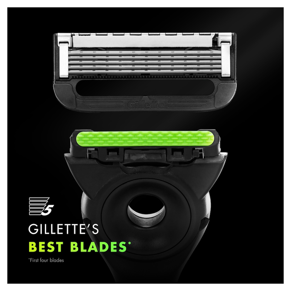 image 1 of Gillette Labs Razor & Stand Black & Gold Edition