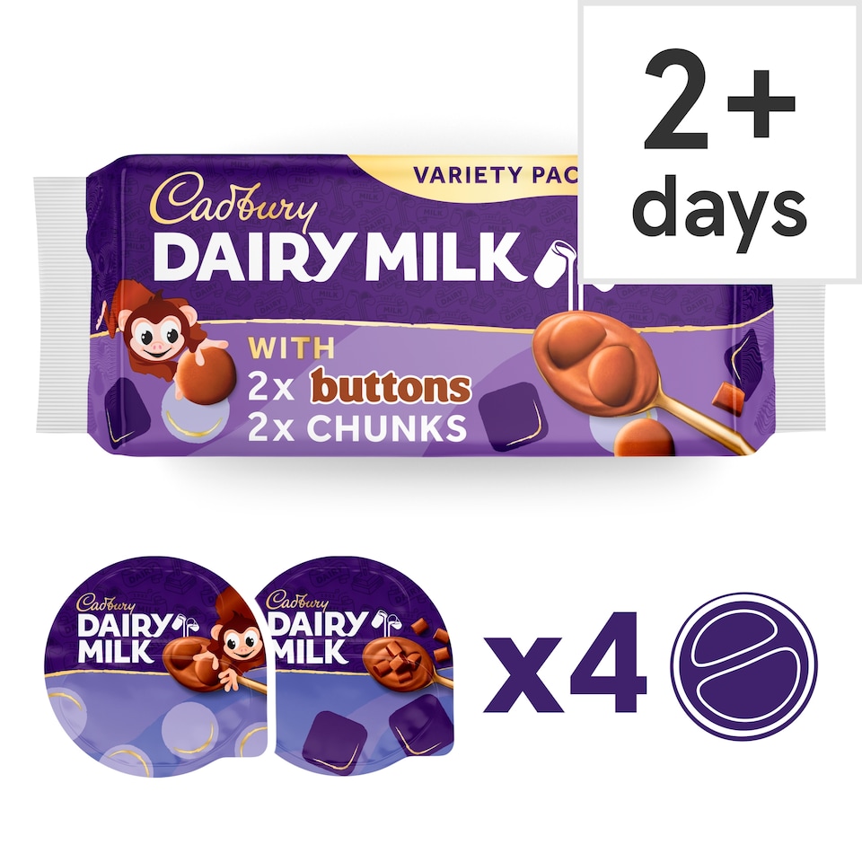 Cadbury Dairy Milk Button & Chunk Desserts 4x75g