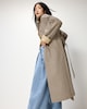 image 1 of F&F Check Reversible Trench Coat in Multi Brown