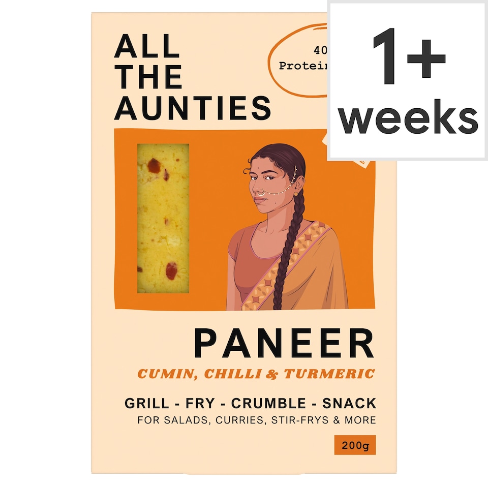 All The Aunties Cumin, Chilli & Turmeric Paneer 200g
