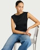 image 1 of F&F Polyamide Sleeveless Top in Black