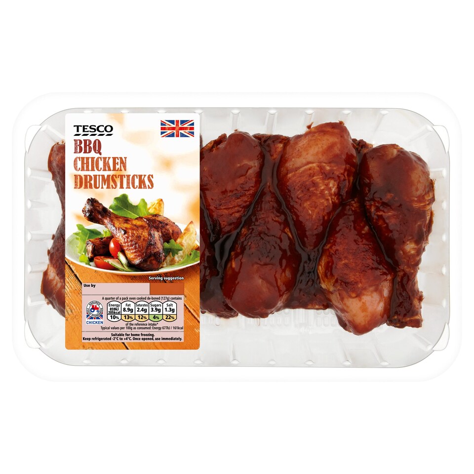 Tesco Bbq Flavoured Chicken Drumsticks 700G