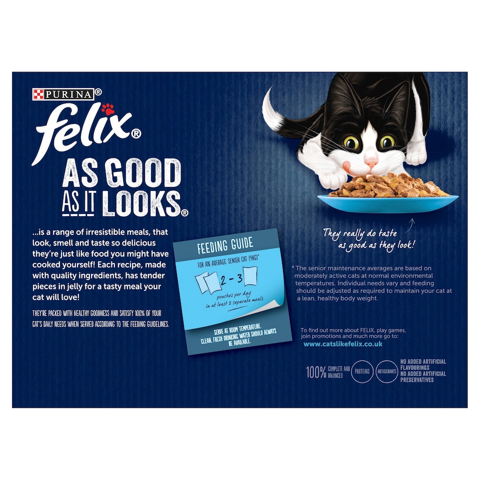 image 1 of Felix As Good As It Looks Senior Cat Food Fish 12 X 100G