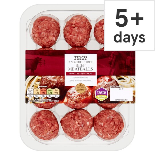 Tesco Beef Meatballs 336g Tesco Groceries