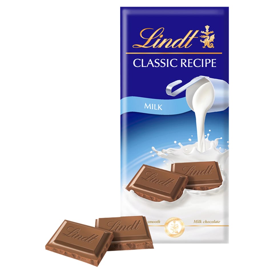 image 1 of Lindt Classic Recipe Milk Chocolate Bar 125G