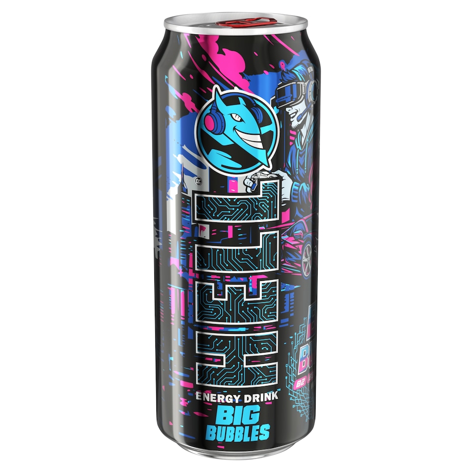 HELL Big Bubbles rágógumiízű, koffeintartalmú, szénsavas energiaital 500 ml  1. kép