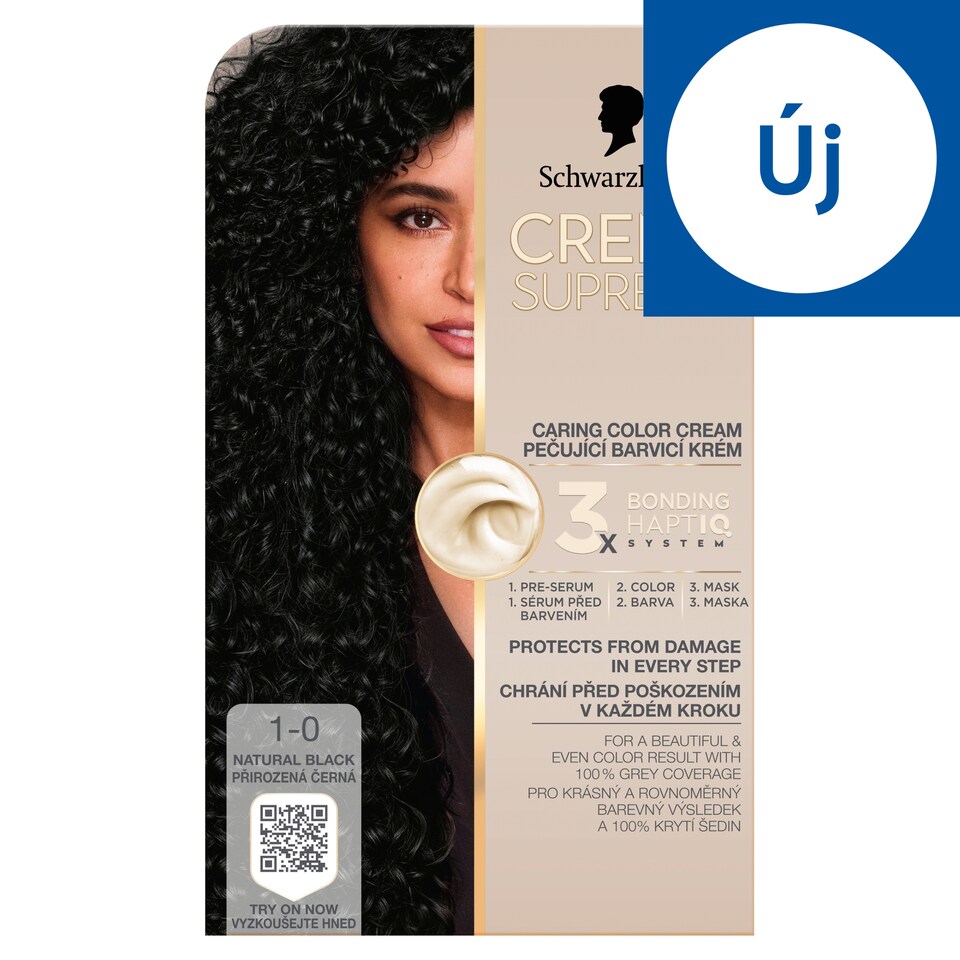 Schwarzkopf Creme Supreme Permanent Color Creme 1-0 Natural Black