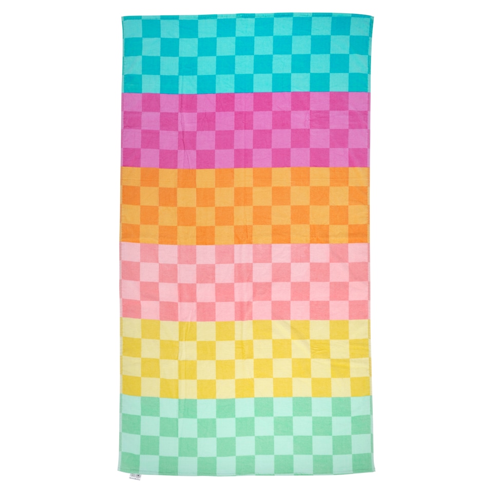 Tesco Chequerboard Oversized Beach Towel