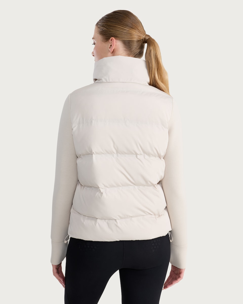 image 1 of F&F Active OUTDOOR Scuba Sleeved Padded Jacket in Neutral