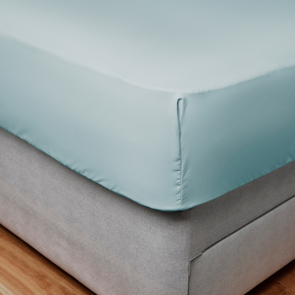 image 1 of Silentnight Supersoft Blue Fitted Sheet Double