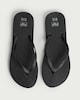 image 2 of F&F Glitter Strap Flip Flops in Black
