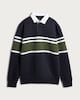 image 4 of F&F Cotton Rich Colourblock Rugby Sweatshirt in Navy