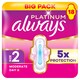 image 1 of Always Platinum Long 18 Sanitary Pads With Wings Size 2