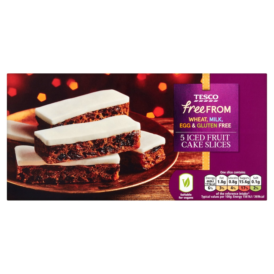 Tesco Free From Fruit Cake Slices 150G