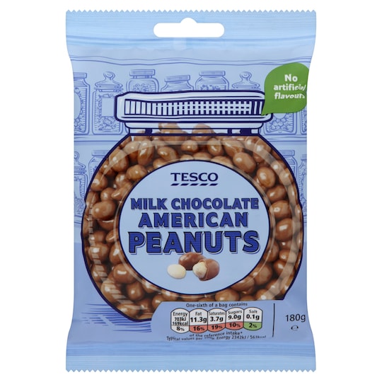 chocolate covered peanuts tesco