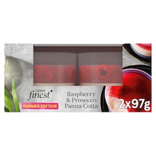 Tesco Finest 2 Raspberry & Prosecco Panna Cotta 194g