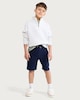 image 2 of F&F Boys Cotton Rich Textured Drawstring Shorts in Blue