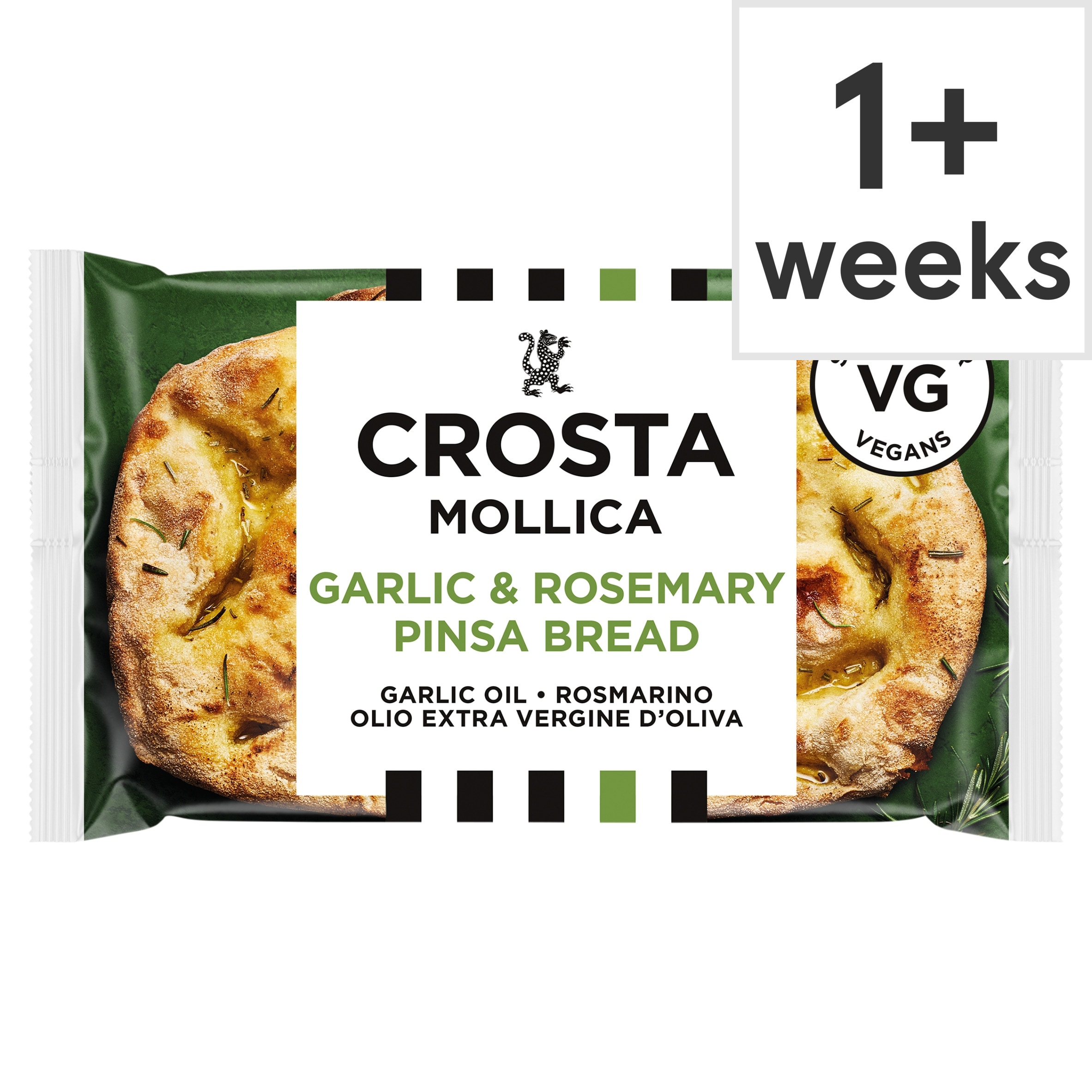Crosta Mollica Garlic & Rosemary Pinsa Bread 243g