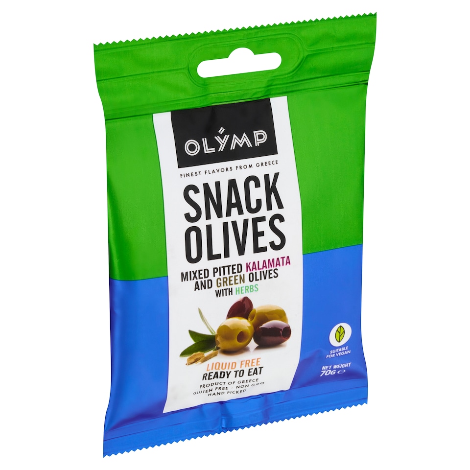 image 1 of Olymp Mixed Pitted Kalamata and Green Olives with Herbs 70 g