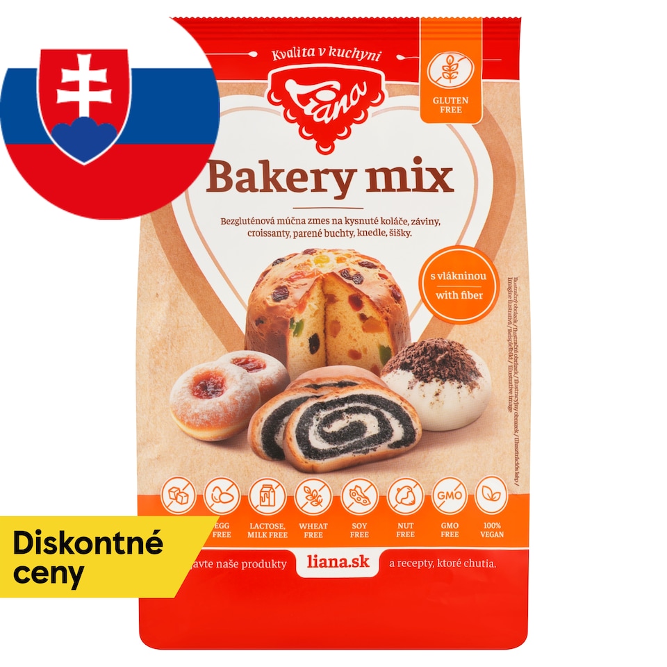 obrázok 1 z Liana Bakery mix bezgluténová múčna zmes na kysnuté koláče 1000 g