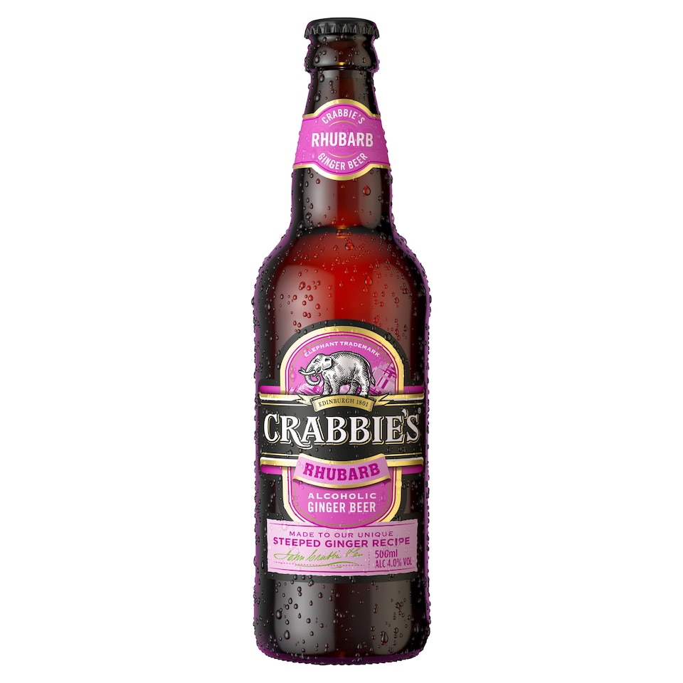 image 1 of Crabbie's Alcoholic Rhubarb Ginger Beer 500Ml