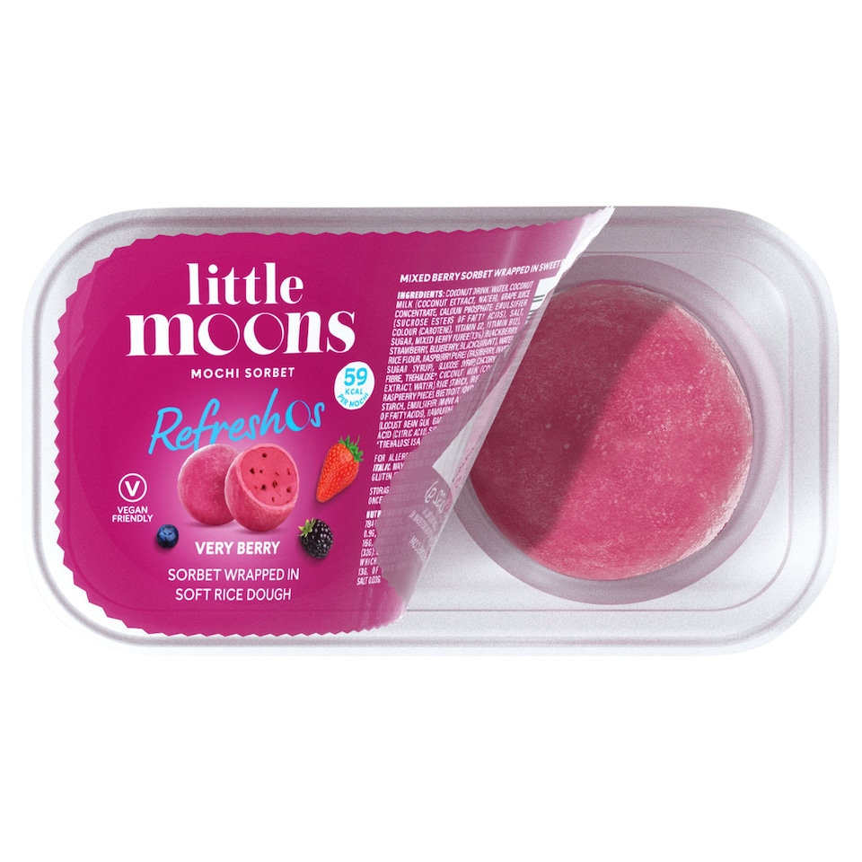 image 1 of Little Moons Refreshos Very Berry Mochi Sorbet 2 x 32g