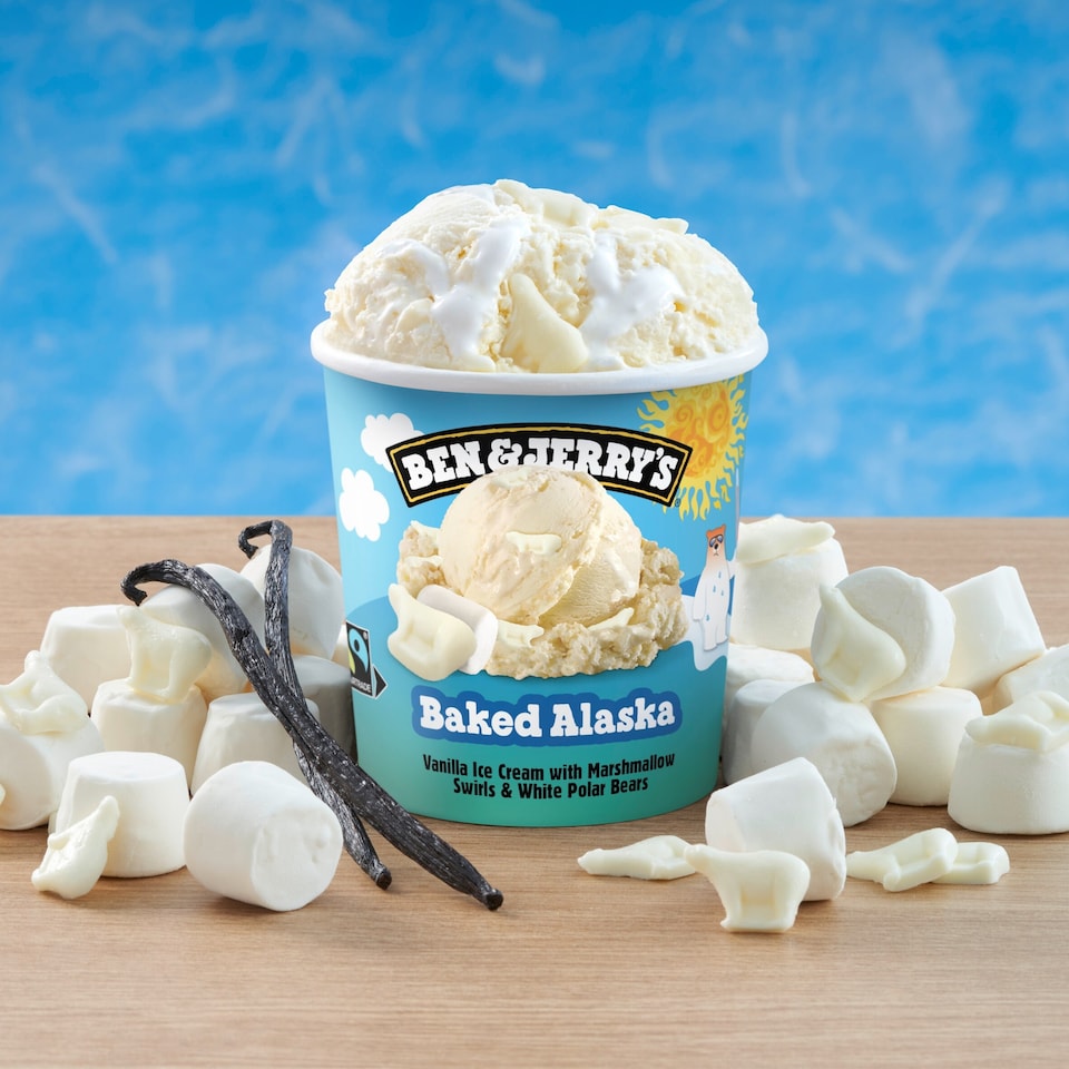 image 1 of Ben & Jerry's Baked Alaska Vanilla Ice Cream Tub 465ml