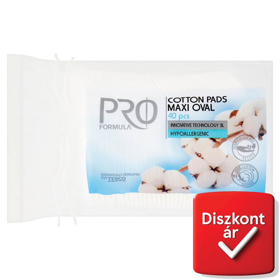 Tesco Pro Formula Maxi Oval Cotton Pads 40 pcs