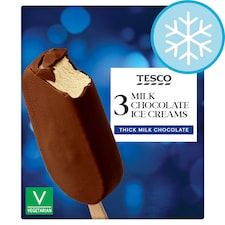 Tesco Milk Chocolate Ice Creams 3X110ml