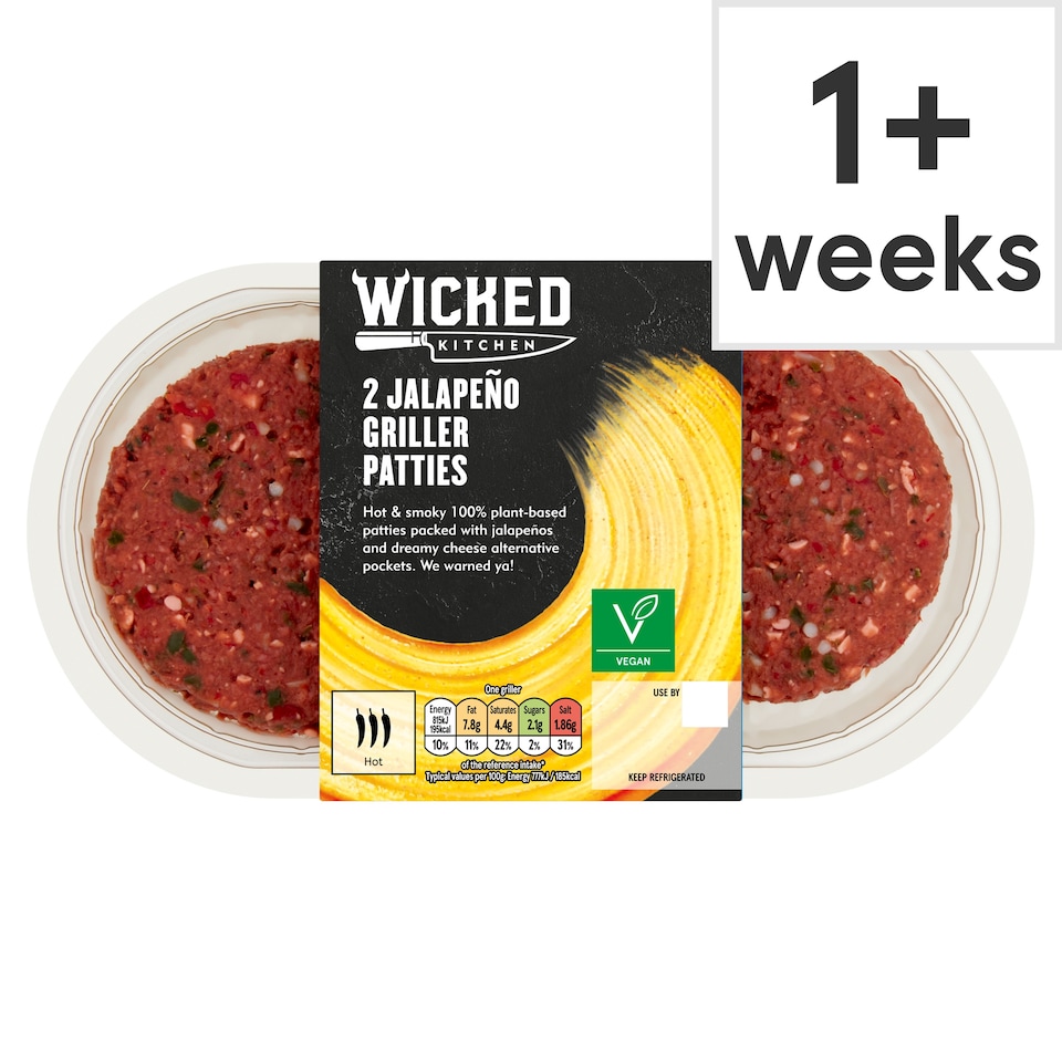 Wicked Kitchen 2 Jalapeno Griller Patties 226g