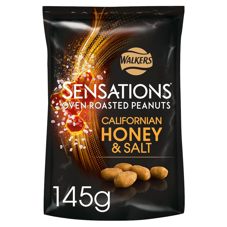 image 1 of Walkers Sensations Roasted Peanuts Honey & Salt Sharing Bag 145g