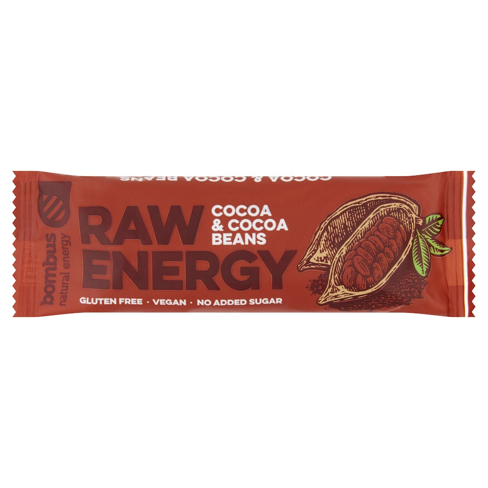 image 1 of bombus Raw Energy Cocoa & Cocoa Beans Fruit Bar 50 g