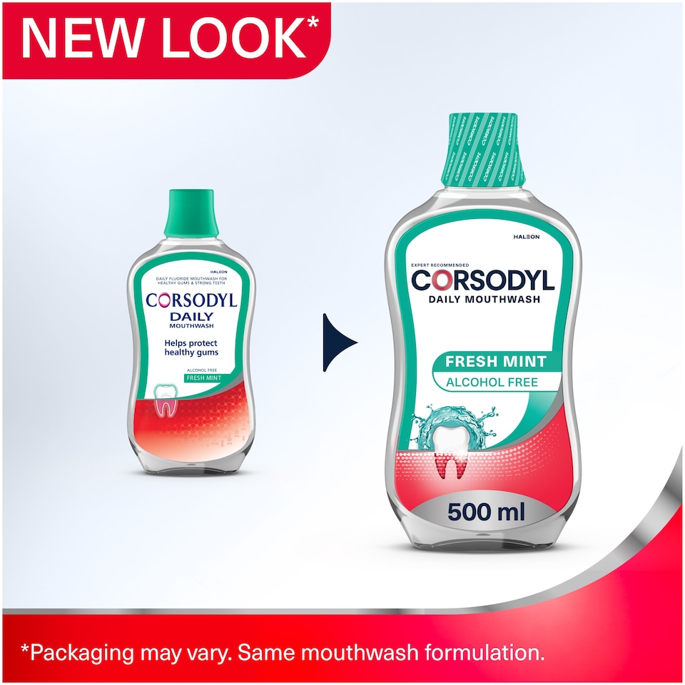 image 1 of Corsodyl Daily Mouthwash Freshmint A/Free 500Ml
