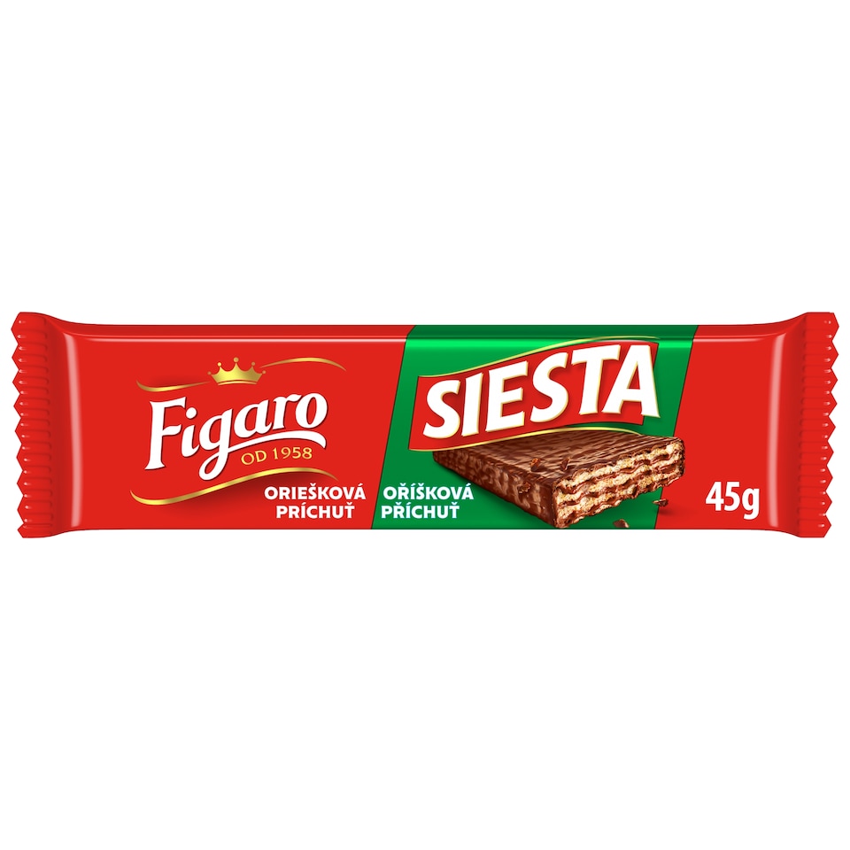 Figaro Siesta oplatka oříšková 45g