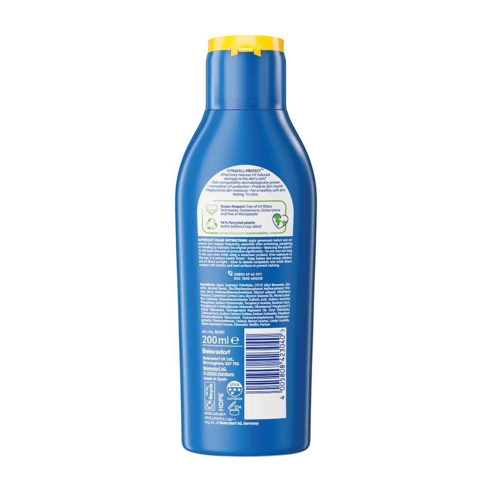 image 1 of NIVEA SUN Protect & Moisture Sun Lotion SPF 30 200ml