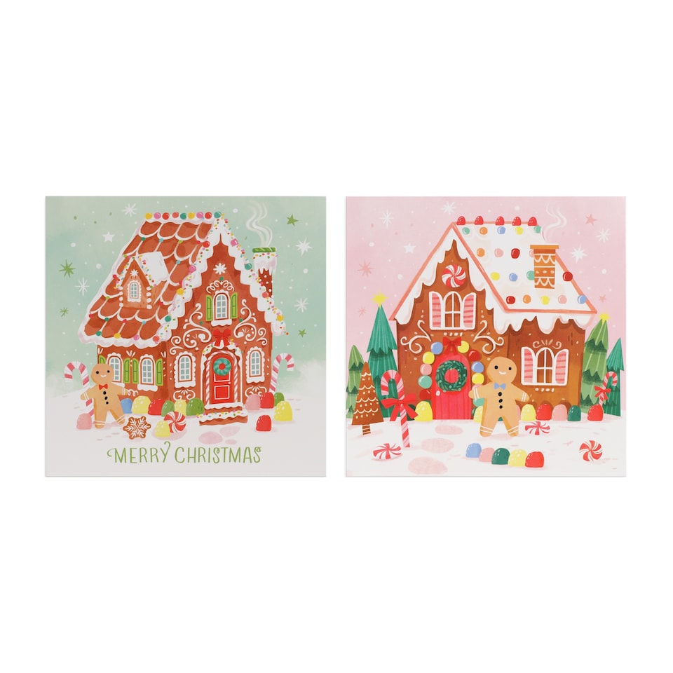 Tesco Gingerbread Scene Christmas Cards 10 Pack